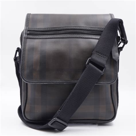 burberry smoked check messenger bag|Burberry Messenger bags for men.